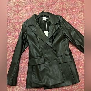 Princess Polly Ellen Faux Leather Blazer